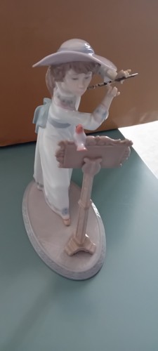 Lladro figurine lady flute - figurine,