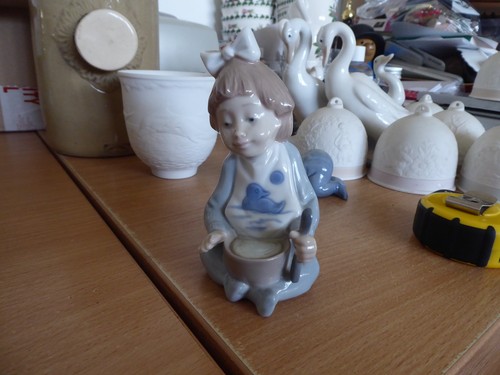 Lladro nao child and bowl - and, no2