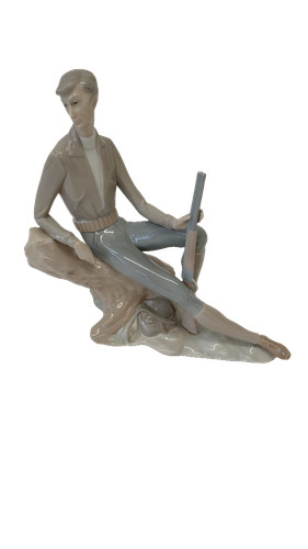 Lladro hunter with gun - hunter,