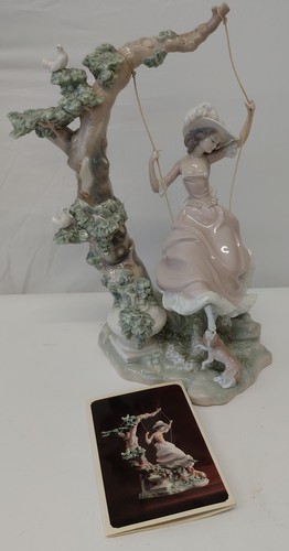 Lladro lady swing porcelain - on,