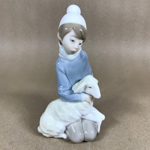 Lladro shepherd boy - shepherd, lamb