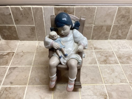 Lladro little girl rocking - lladro,