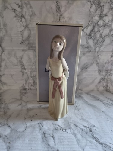 Lladro naughty girl - girl, straw