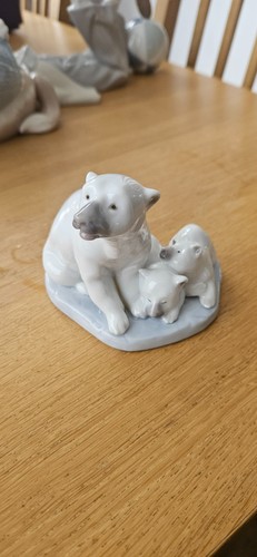 Lladro polar bear cubs - bear,