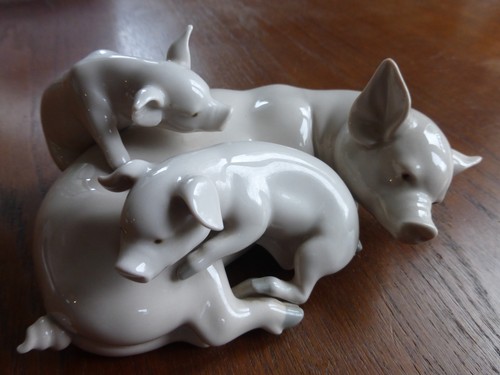 Lladro playful piglets - lladro,