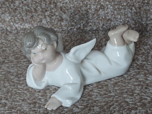 Lladro figurine angel acostado - lladro,