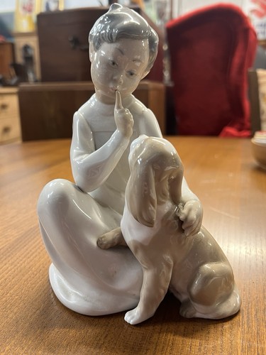 Lladro boy and - , porcelain