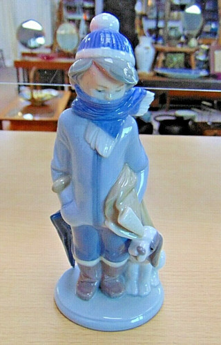 Lladro figure winter - winter, boy